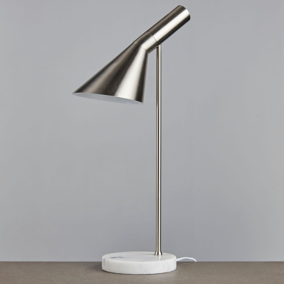 Carlo Polished Chrome & Marble Table Lamp