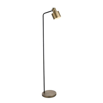 Mayfield Antique Brass & Black Floor Lamp