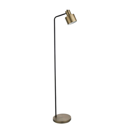 Mayfield Antique Brass & Black Floor Lamp