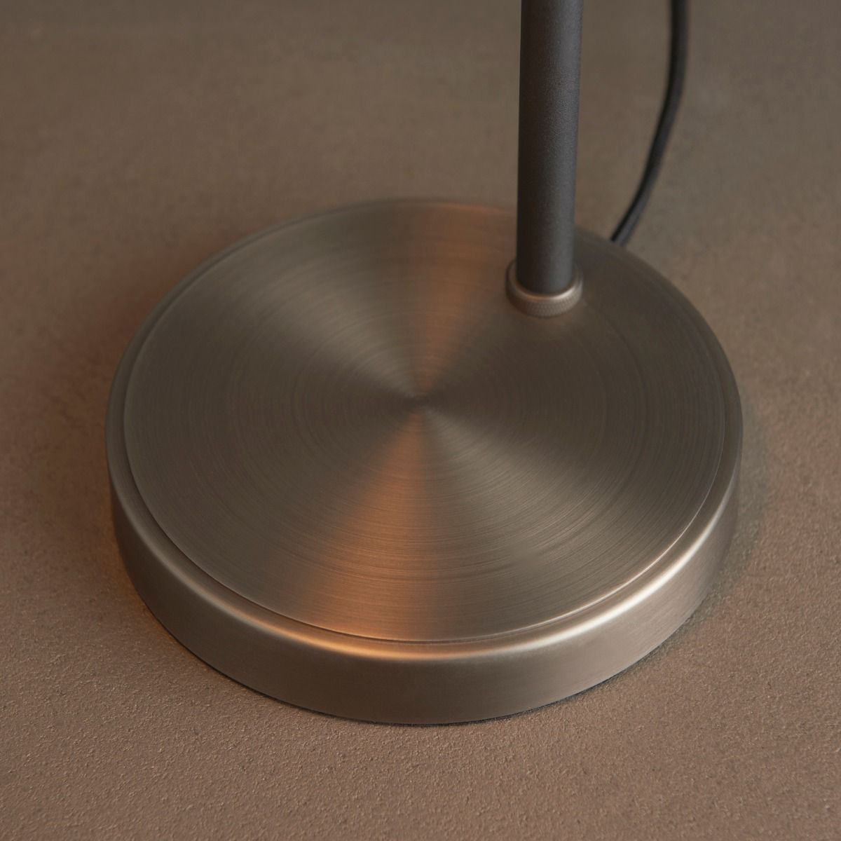 Mayfield Brushed Silver & Black Floor Lamp