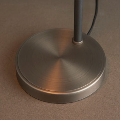 Mayfield Brushed Silver & Black Floor Lamp