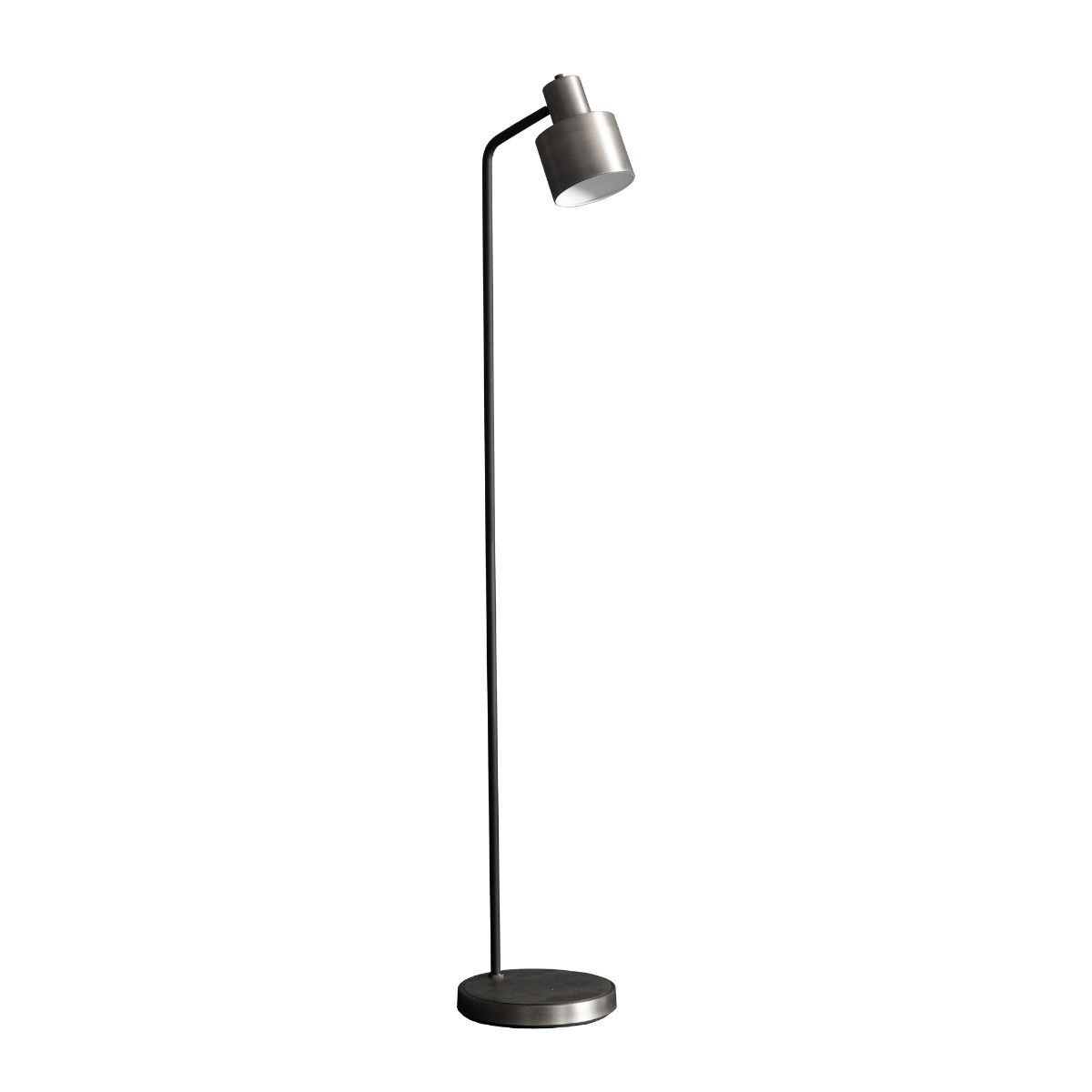 Mayfield Brushed Silver & Black Floor Lamp