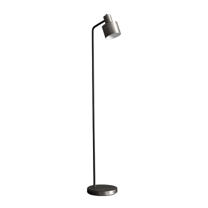 Mayfield Brushed Silver & Black Floor Lamp