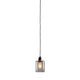 Toledo 1 Light Matt Black & Glass Ceiling Pendant