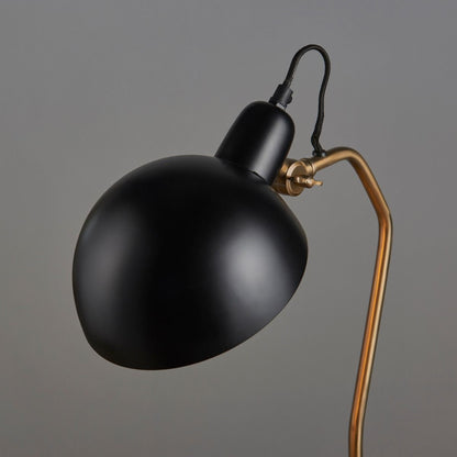 Largo Satin Brass & Black Desk Table Lamp