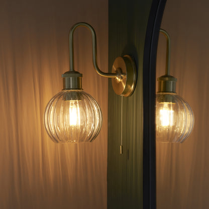 Kendall Wall Light IP44 Satin Brass