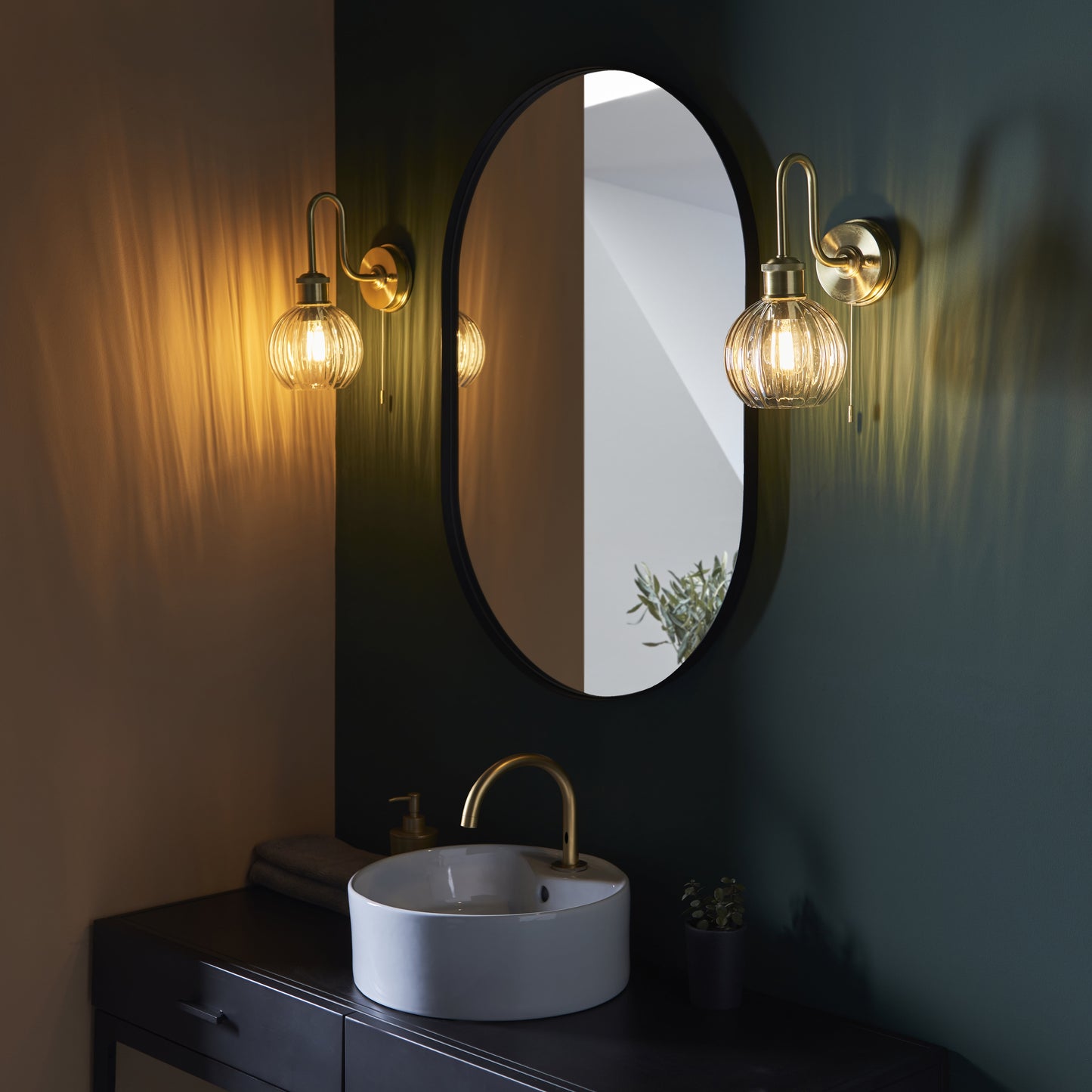 Kendall Wall Light IP44 Satin Brass