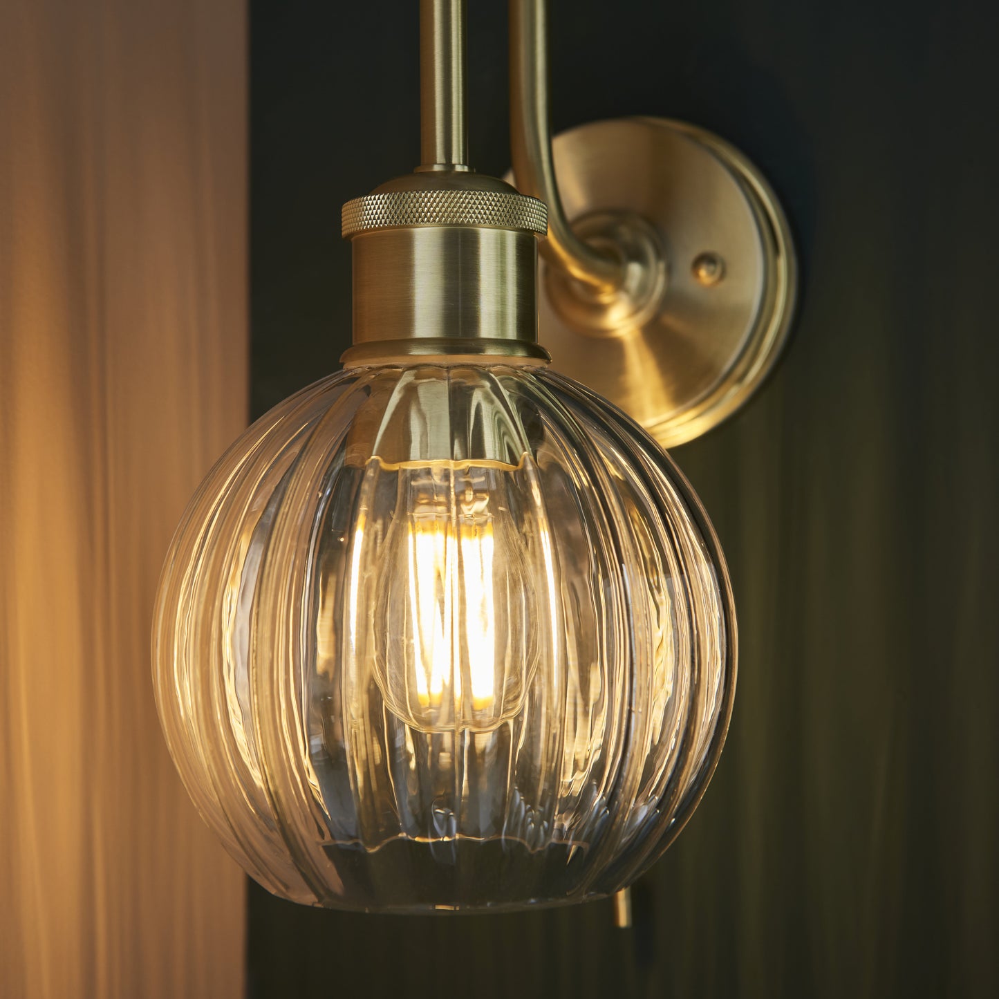 Kendall Wall Light IP44 Satin Brass