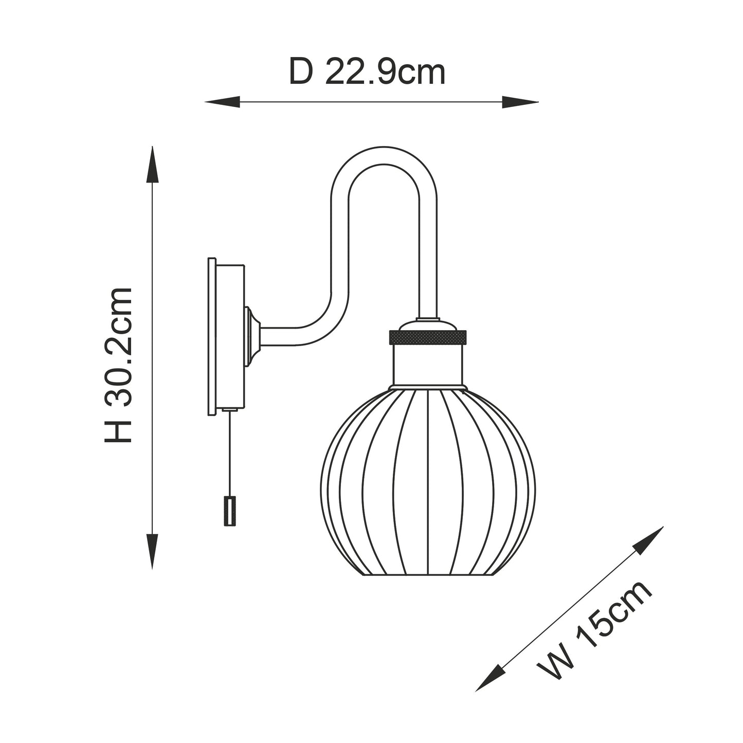 Kendall Wall Light IP44 Satin Brass