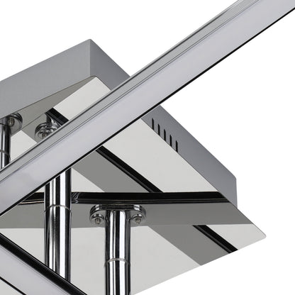 Lasana 3-Light Silver LED Flush Ceiling Light