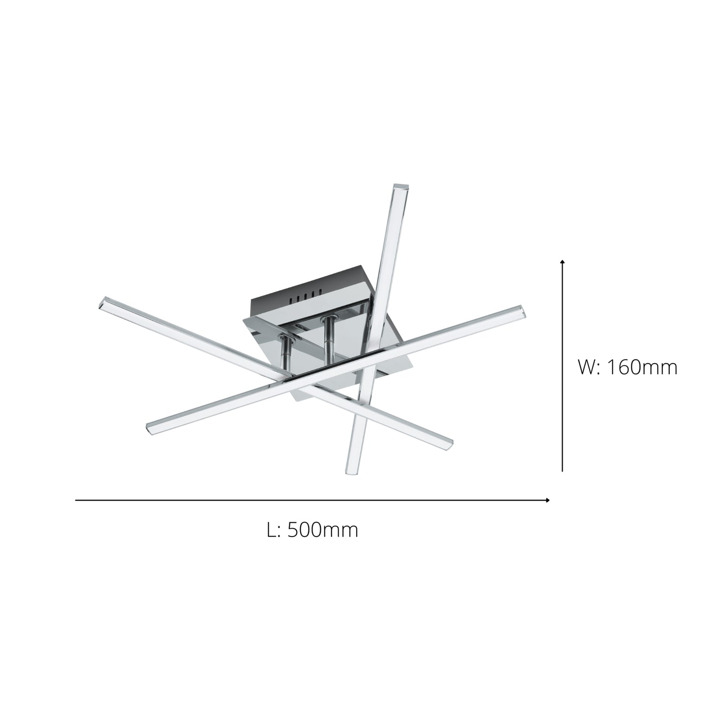 Lasana 3-Light Silver LED Flush Ceiling Light