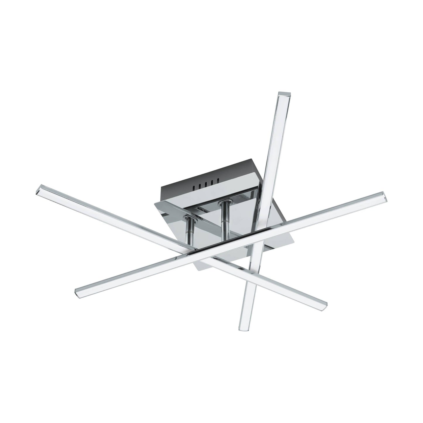 Lasana 3-Light Silver LED Flush Ceiling Light