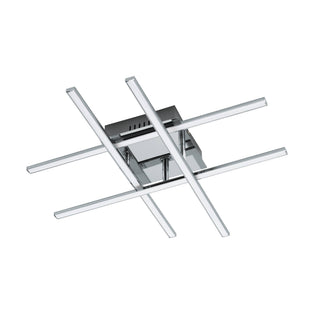 Lasana 4-Light Silver LED Flush Ceiling Light