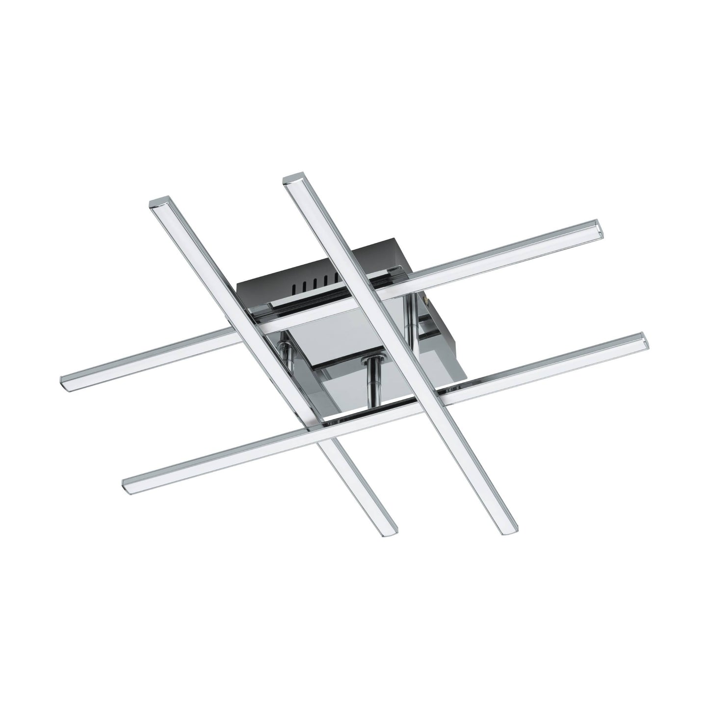 Lasana 4-Light Silver LED Flush Ceiling Light