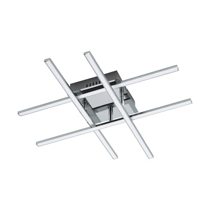 Lasana 4-Light Silver LED Flush Ceiling Light