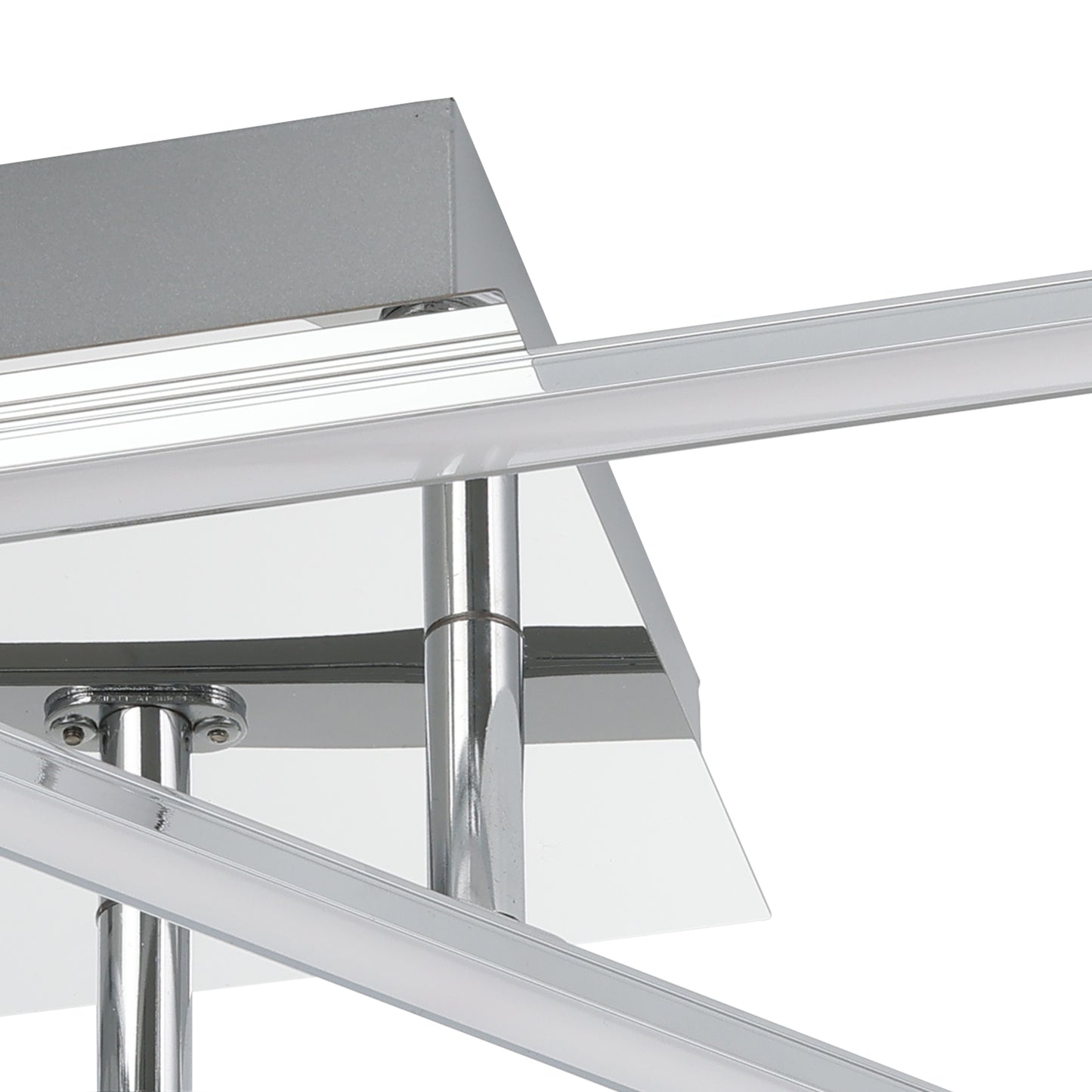 Lasana 4-Light Silver LED Flush Ceiling Light