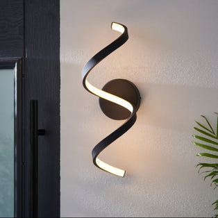 Astral Outdoor LED Black Wall Light IP44