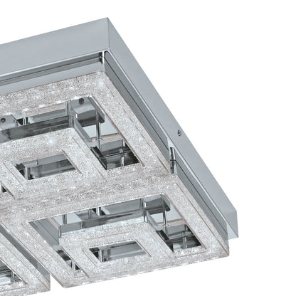 Fradelo Polished Chrome LED Flush Ceiling Light Large