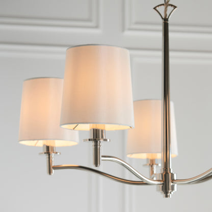 Ortona Nickel 5 Light Chandelier