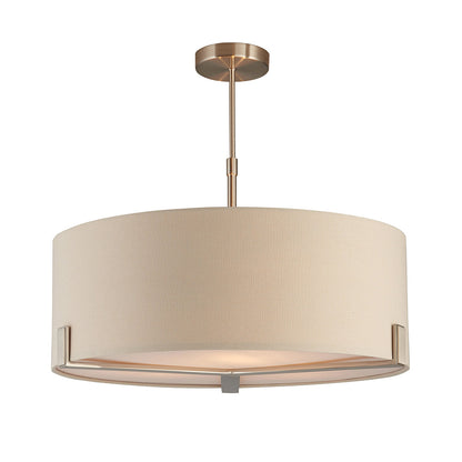 Hayfield 3 Light Satin Nickel & Grey Ceiling Pendant