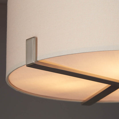 Hayfield 3 Light Satin Nickel & Grey Ceiling Pendant