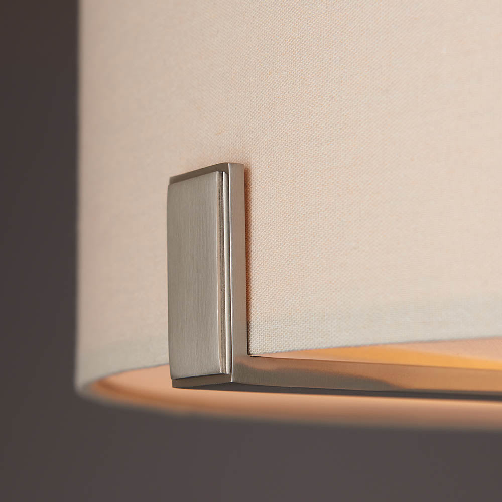 Hayfield 3 Light Satin Nickel & Grey Ceiling Pendant