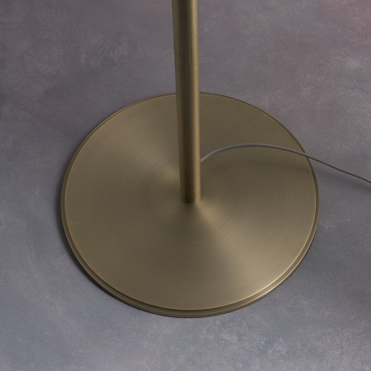 Hayfield Antique Brass & Green Velvet Floor Lamp