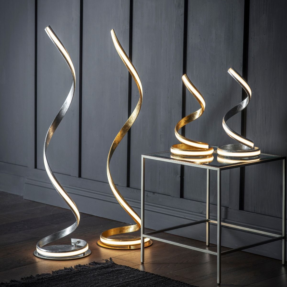 Aria LED Gold Leaf Table Lamp