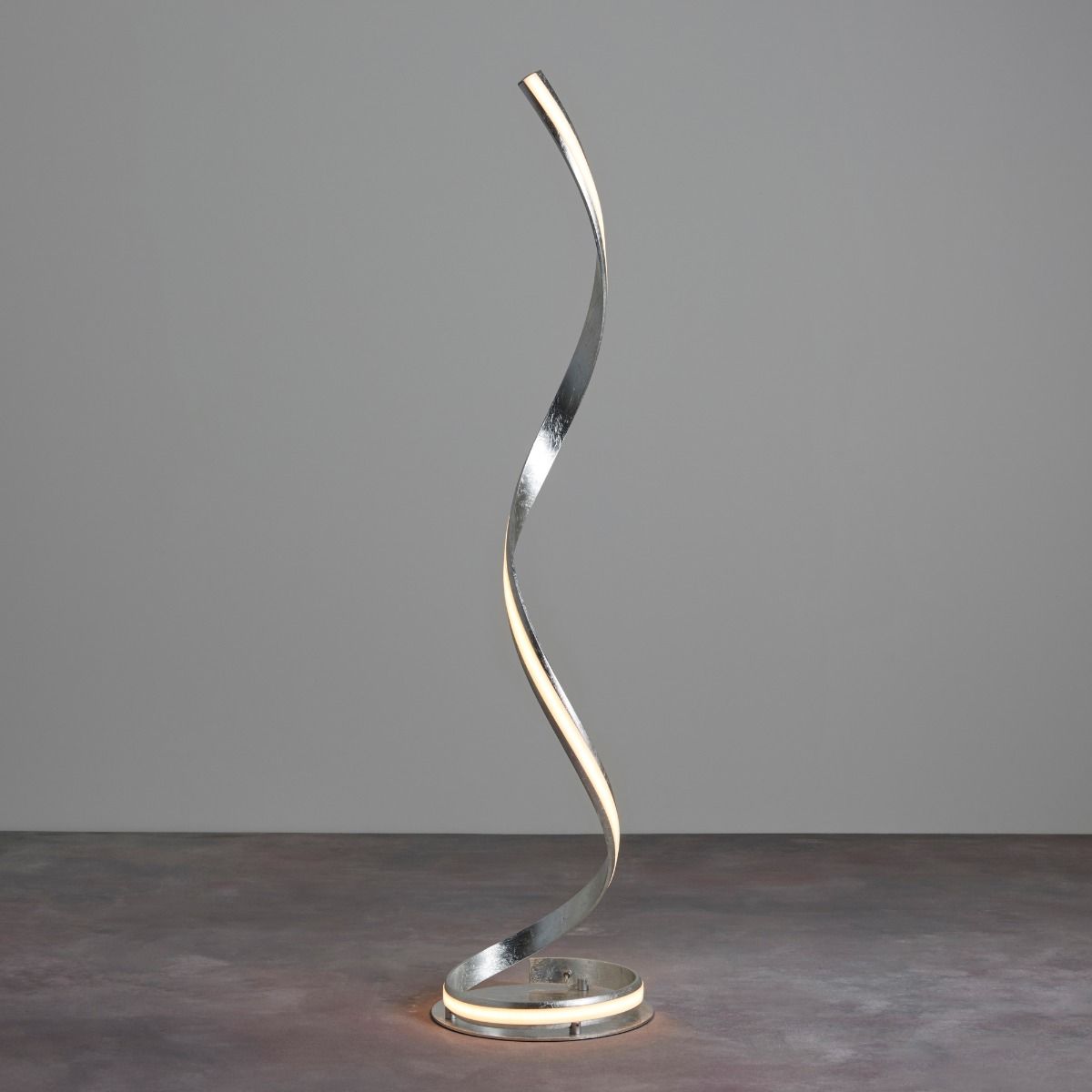 Aria LED Silver Leaf Floor Lamp