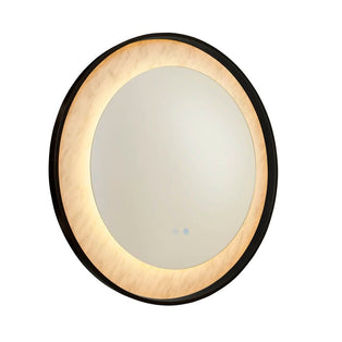 Luxo Black & Marble Effect LED Mirror