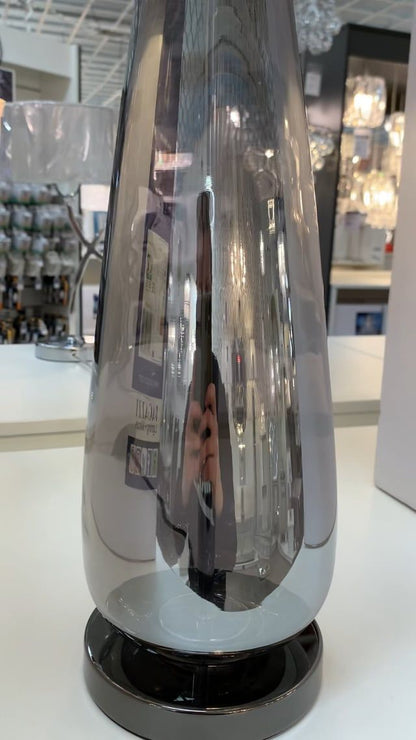 Tulisa Tall Smoked Glass Table Lamp