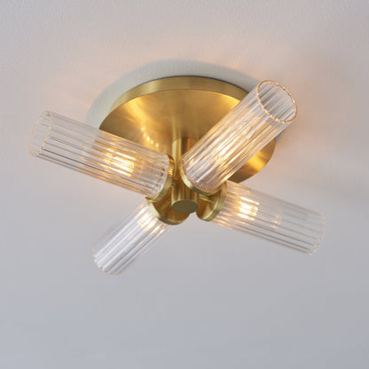 Talo 4 Light Semi Flush IP44 Satin Brass