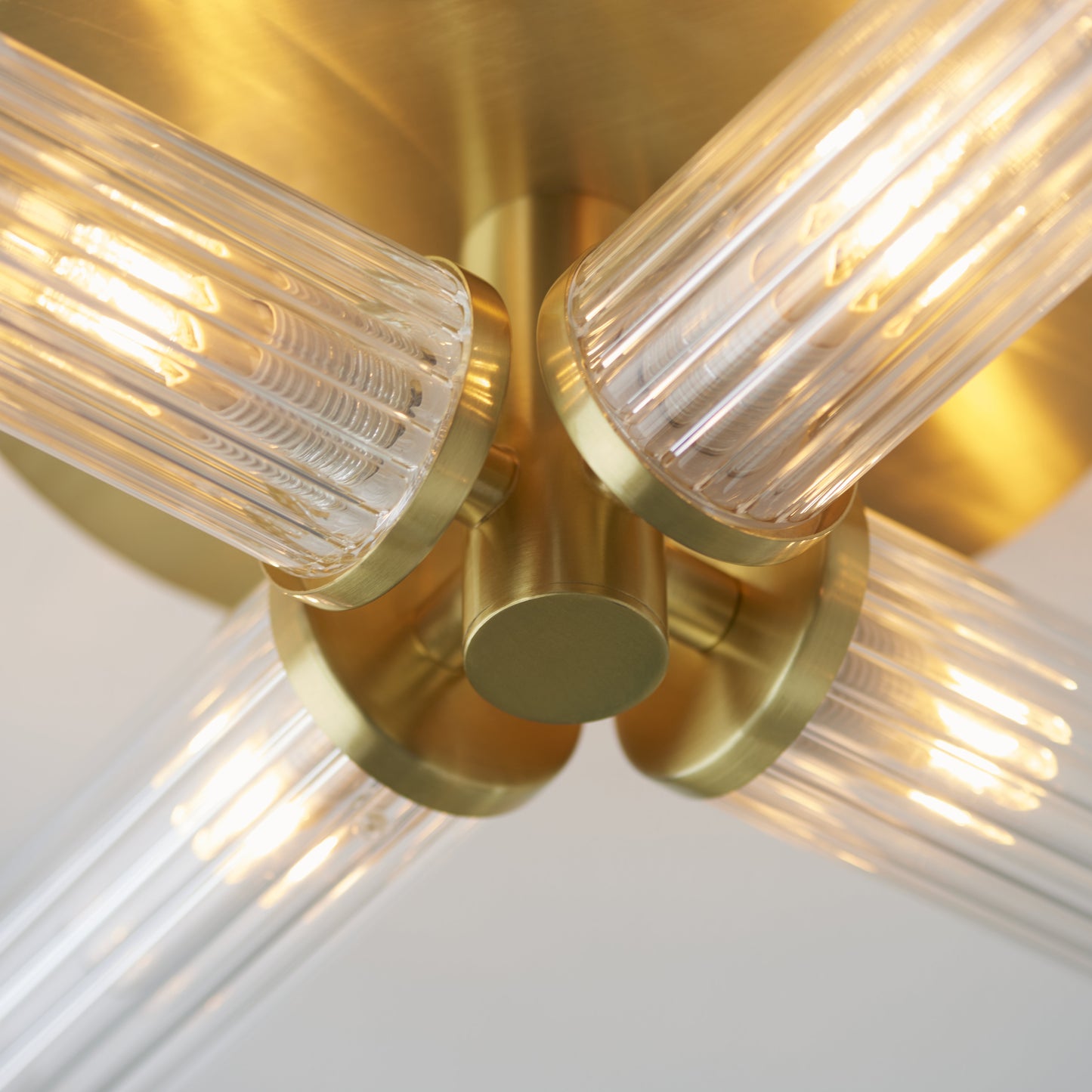 Talo 4 Light Semi Flush IP44 Satin Brass