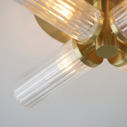 Talo 4 Light Semi Flush IP44 Satin Brass