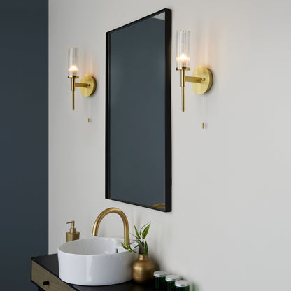 Talo Wall Light IP44 Satin Brass