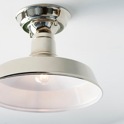 Darton Polished Nickel Semi-Flush Ceiling Light