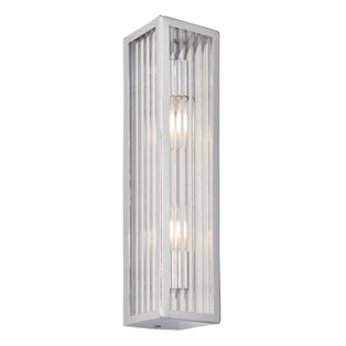 Newham Large Ribbed Glass Wall Light IP44