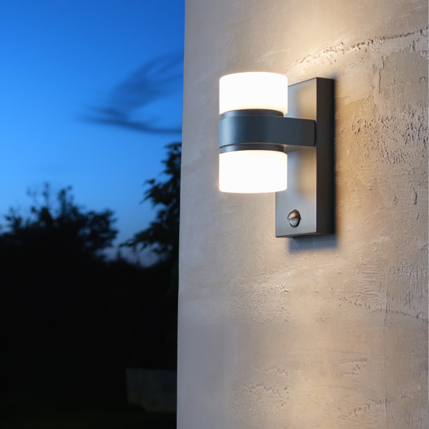 Atollari 2-Light Grey LED Outdoor Wall Light