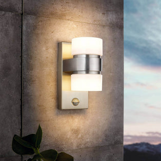 Atollari 2-Light Silver LED Outdoor Wall Light