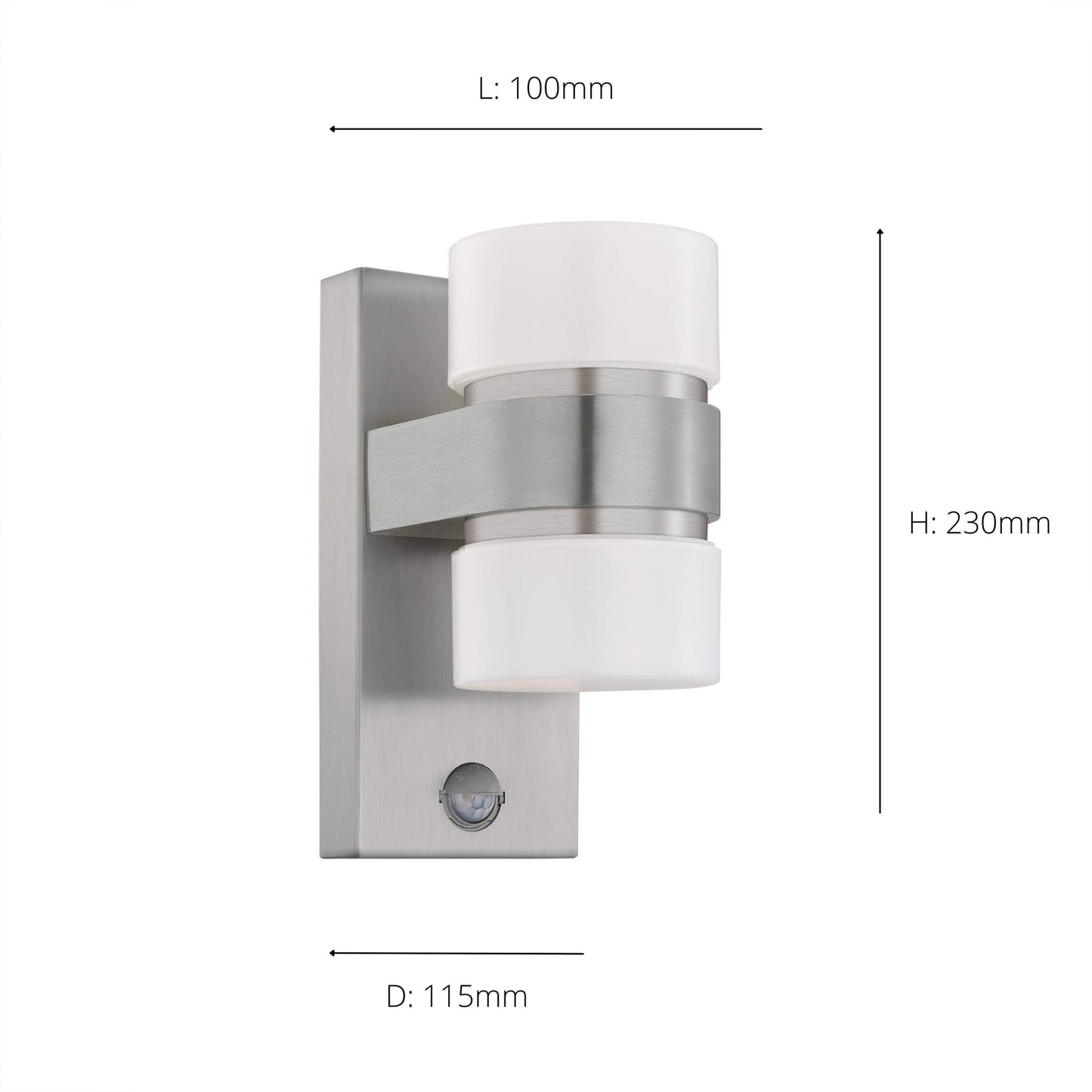 Atollari 2-Light Silver LED Outdoor Wall Light