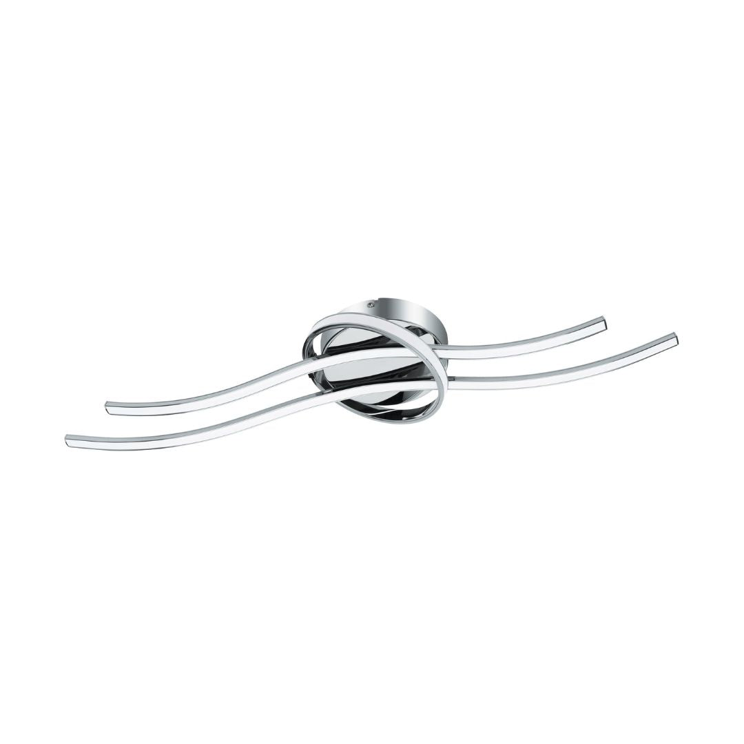 Selvina LED Silver Flush Ceiling Light