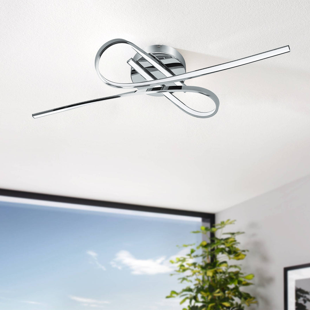 Selvina LED Flush Ceiling Light Polished Chrome