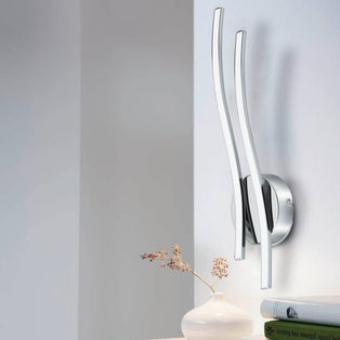 Valmora 2-Light Silver LED Wall Light