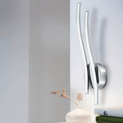 Valmora 2-Light Silver LED Wall Light