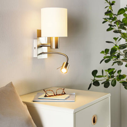 Pasteri White Wall Light with Spotlight