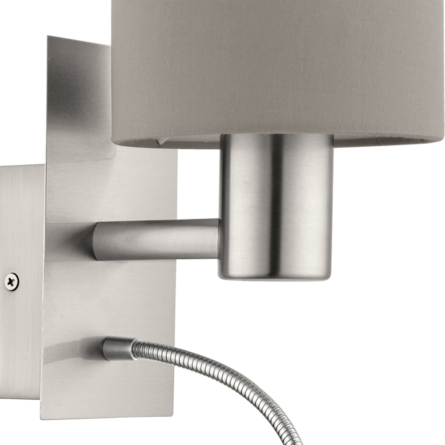 Pasteri Taupe Wall Light with Spotlight