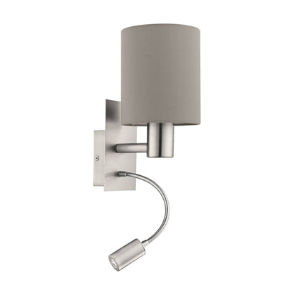Pasteri Taupe Wall Light with Spotlight