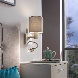 Pasteri Grey Wall Light with Spotlight