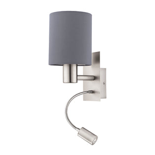 Pasteri Grey Wall Light with Spotlight