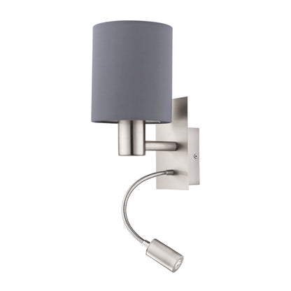 Pasteri Grey Wall Light with Spotlight